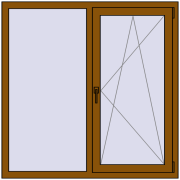 CLASICTHERM 70 1250x1300 mm GOLDEN OAK dwustronny