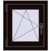 REHAU OPTIMUM EURO-DESIGN 70 500x560 mm BLACK_BROWN dwustronny REHAU OPTIMUM EURO-DESIGN 70 500x560 mm BLACK_BROWN dwustronny