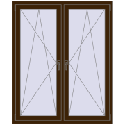 REHAU ENERGY-SAVING SYNEGO MD 1320x1535 mm DARK_OAK dwustronny