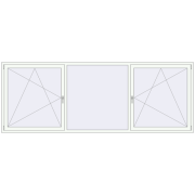 REHAU ENERGY-SAVING SYNEGO MD 3250x1200 mm RAL 9016 Traffic white two-sided