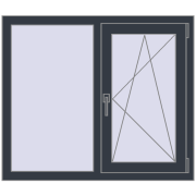 EPSILON OPTIMA 1050x900 mm ANTHRACITE_GREY_STRUKTURAL dwustronny