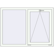 REHAU OPTIMUM EURO-DESIGN 70 1300x950 mm RAL 9016 Traffic white two-sided