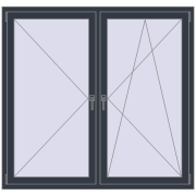 Okna skrzydłowe 1560x1480 mm KORSA OPTIMUM REHAU EURO 70