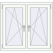 REHAU ENERGY-SAVING SYNEGO MD 1020x935 mm RAL 9016 Traffic white dwustronny