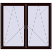 REHAU ENERGY-SAVING SYNEGO MD 1800x1595 mm CHOCOLATE_BROWN dwustronny