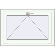 REHAU OPTIMUM EURO-DESIGN 70 850x550 mm RAL 9016 Traffic white two-sided