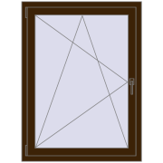REHAU OPTIMUM EURO-DESIGN 70 850x1150 mm DARK_OAK two-sided