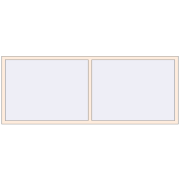 REHAU OPTIMUM EURO-DESIGN 70 2500x960 mm CREAME_WHITE_50L-2 two-sided