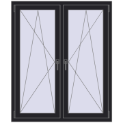 REHAU ENERGY-SAVING SYNEGO MD 1230x1400 mm BLACK_ULTI-MATT dwustronny REHAU ENERGY-SAVING SYNEGO MD 1230x1400 mm BLACK_ULTI-MATT dwustronny