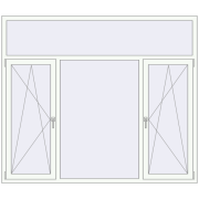 Okna skrzydłowe 2100x1800 mm REHAU OPTIMUM EURO-DESIGN 70 RAL 9016 Traffic white dwustronny