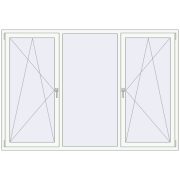 REHAU OPTIMUM EURO-DESIGN 70 2200x1500 mm RAL 9016 Traffic white two-sided