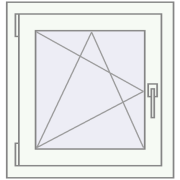 REHAU OPTIMUM EURO-DESIGN 70 550x550 mm RAL 9016 Traffic white two-sided