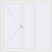REHAU OPTIMUM EURO-DESIGN 70 1800x1800 mm RAL 9016 Traffic white dwustronny