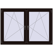 REHAU ENERGY-SAVING SYNEGO MD 1590x1115 mm BLACK_BROWN dwustronny REHAU ENERGY-SAVING SYNEGO MD 1590x1115 mm BLACK_BROWN dwustronny