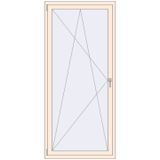 REHAU OPTIMUM EURO-DESIGN 70 950x2100 mm CREAME_WHITE_50L-2 two-sided