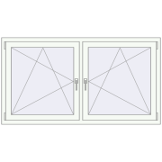 REHAU OPTIMUM EURO-DESIGN 70 1670x890 mm RAL 9016 Traffic white two-sided