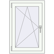 REHAU OPTIMUM EURO-DESIGN 70 600x900 mm RAL 9016 Traffic white two-sided