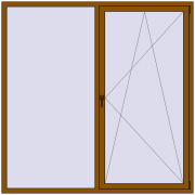 REHAU OPTIMUM EURO-DESIGN 70 2000x2000 mm GOLDEN OAK two-sided