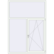 REHAU OPTIMUM EURO-DESIGN 70 1500x2100 mm RAL 9016 Traffic white two-sided