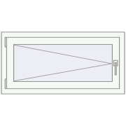 REHAU OPTIMUM EURO-DESIGN 70 1000x500 mm RAL 9016 Traffic white two-sided