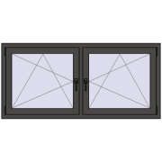 REHAU ENERGY-SAVING SYNEGO MD 1605x740 mm BASALT_GREY dwustronny
