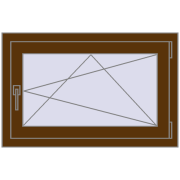 REHAU OPTIMUM EURO-DESIGN 70 850x550 mm WALNUT two-sided