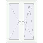REHAU OPTIMUM EURO-DESIGN 70 980x1360 mm RAL 9016 Traffic white two-sided