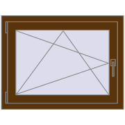 Okna skrzydłowe 900x650 mm CLASICTHERM 70 WALNUT dwustronny