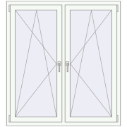 REHAU ENERGY-SAVING SYNEGO MD 1260x1445 mm RAL 9016 Traffic white dwustronny