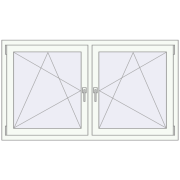REHAU OPTIMUM EURO-DESIGN 70 1500x850 mm RAL 9016 Traffic white two-sided