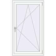 REHAU OPTIMUM EURO-DESIGN 70 800x1350 mm RAL 9016 Traffic white two-sided
