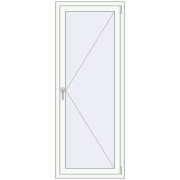 REHAU OPTIMUM EURO-DESIGN 70 700x1800 mm RAL 9016 Traffic white two-sided