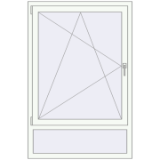REHAU OPTIMUM EURO-DESIGN 70 1000x1500 mm RAL 9016 Traffic white two-sided