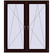 REHAU ENERGY-SAVING SYNEGO MD 1320x1490 mm CHOCOLATE_BROWN dwustronny