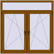 REHAU ENERGY-SAVING SYNEGO MD 1500x1500 mm GOLDEN OAK two-sided