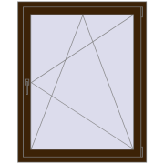 REHAU OPTIMUM EURO-DESIGN 70 1000x1250 mm DARK_OAK two-sided