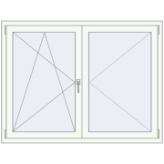 REHAU BRILLANT DESIGN 1450x1100 mm RAL 9016 Traffic white two-sided