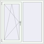 REHAU OPTIMUM EURO-DESIGN 70 1200x1200 mm RAL 9016 Traffic white two-sided