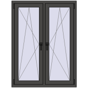 REHAU ENERGY-SAVING SYNEGO MD 1020x1325 mm BASALT_GREY dwustronny