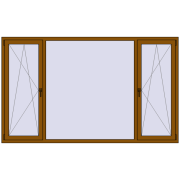 REHAU ENERGY-SAVING SYNEGO MD 2500x1500 mm GOLDEN OAK two-sided