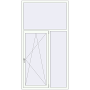 REHAU OPTIMUM EURO-DESIGN 70 1240x2330 mm RAL 9016 Traffic white two-sided