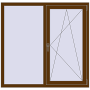 EPSILON OPTIMA 1350x1300 mm WALNUT dwustronny