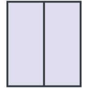 REHAU ENERGY-SAVING SYNEGO MD 2000x2300 mm ANTHRACITE_GREY_STRUKTURAL two-sided