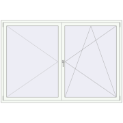 REHAU ENERGY-SAVING SYNEGO MD 2200x1500 mm RAL 9016 Traffic white two-sided