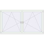 REHAU ENERGY-SAVING SYNEGO MD 2250x1250 mm RAL 9016 Traffic white two-sided