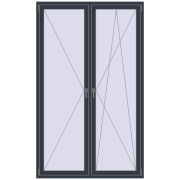 Okna skrzydłowe 1400x2300 mm REHAU ENERGY-SAVING SYNEGO MD ANTHRACITE_GREY_STRUKTURAL dwustronny Okna skrzydłowe 1400x2300 mm REHAU ENERGY-SAVING SYNEGO MD ANTHRACITE_GREY_STRUKTURAL dwustronny