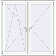 Okna skrzydłowe 1400x1450 mm KORSA BRILLANT DESIGN