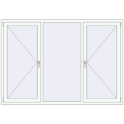 REHAU BRILLANT DESIGN 2080x1450 mm RAL 9016 Traffic white two-sided
