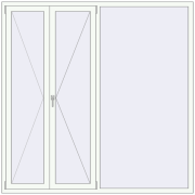 Okna skrzydłowe 2000x2000 mm KORSA BRILLANT DESIGN ANTHRACITE_GREY_STRUKTURAL zewnętrzny