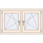 Okna skrzydłowe 990x575 mm REHAU OPTIMUM EURO-DESIGN 70 CREAME_WHITE_50L-2 dwustronny Okna skrzydłowe 990x575 mm REHAU OPTIMUM EURO-DESIGN 70 CREAME_WHITE_50L-2 dwustronny